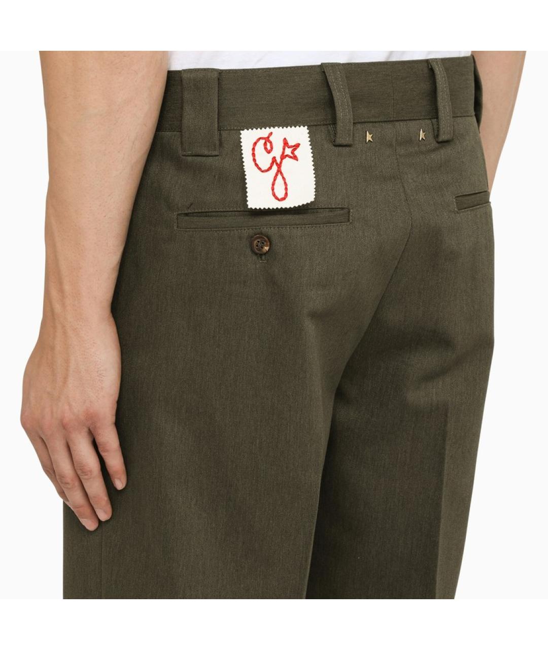 GOLDEN GOOSE DELUXE BRAND Зеленые полиэстеровые брюки чинос, фото 5