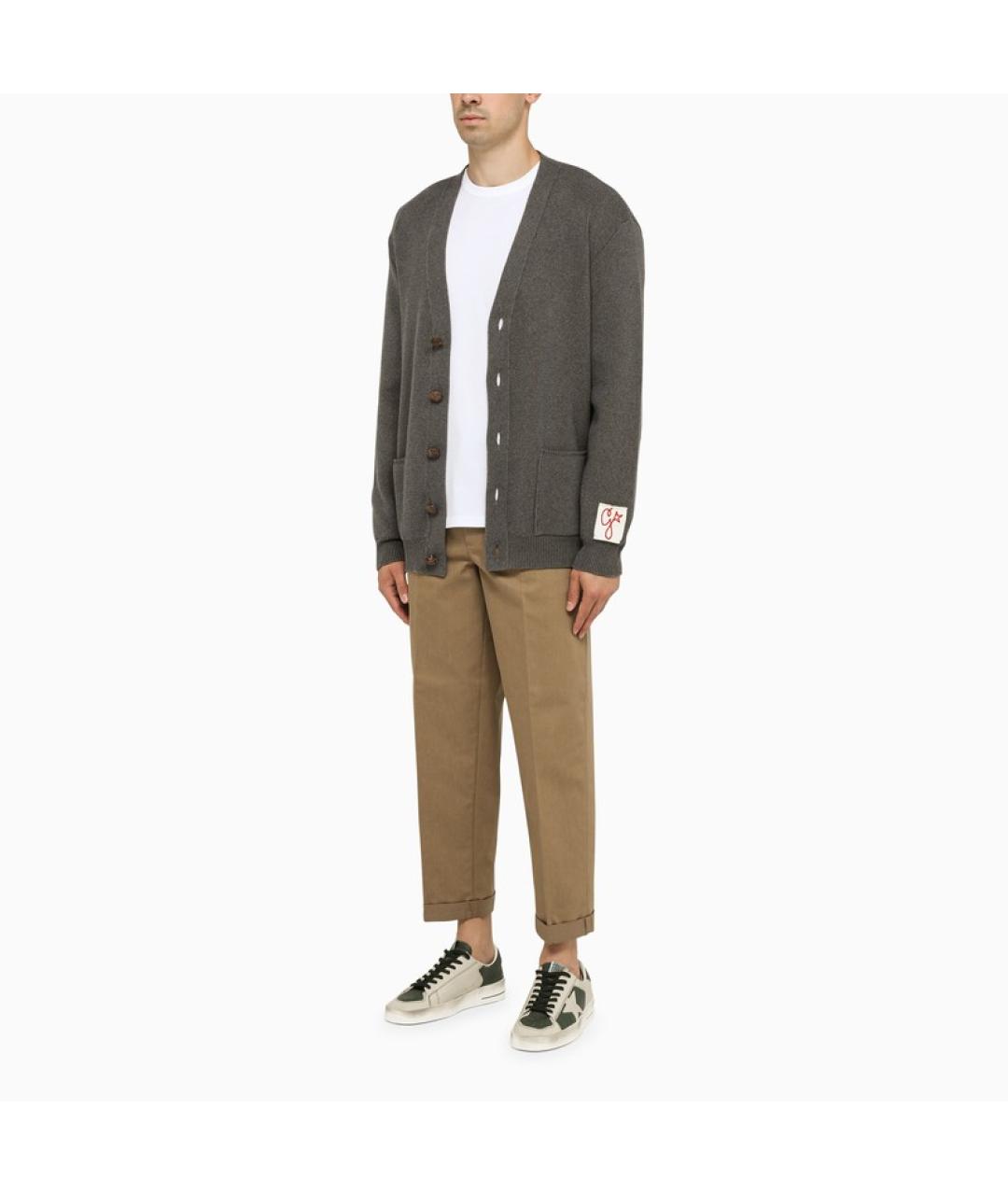GOLDEN GOOSE DELUXE BRAND Бежевые полиэстеровые повседневные брюки, фото 2