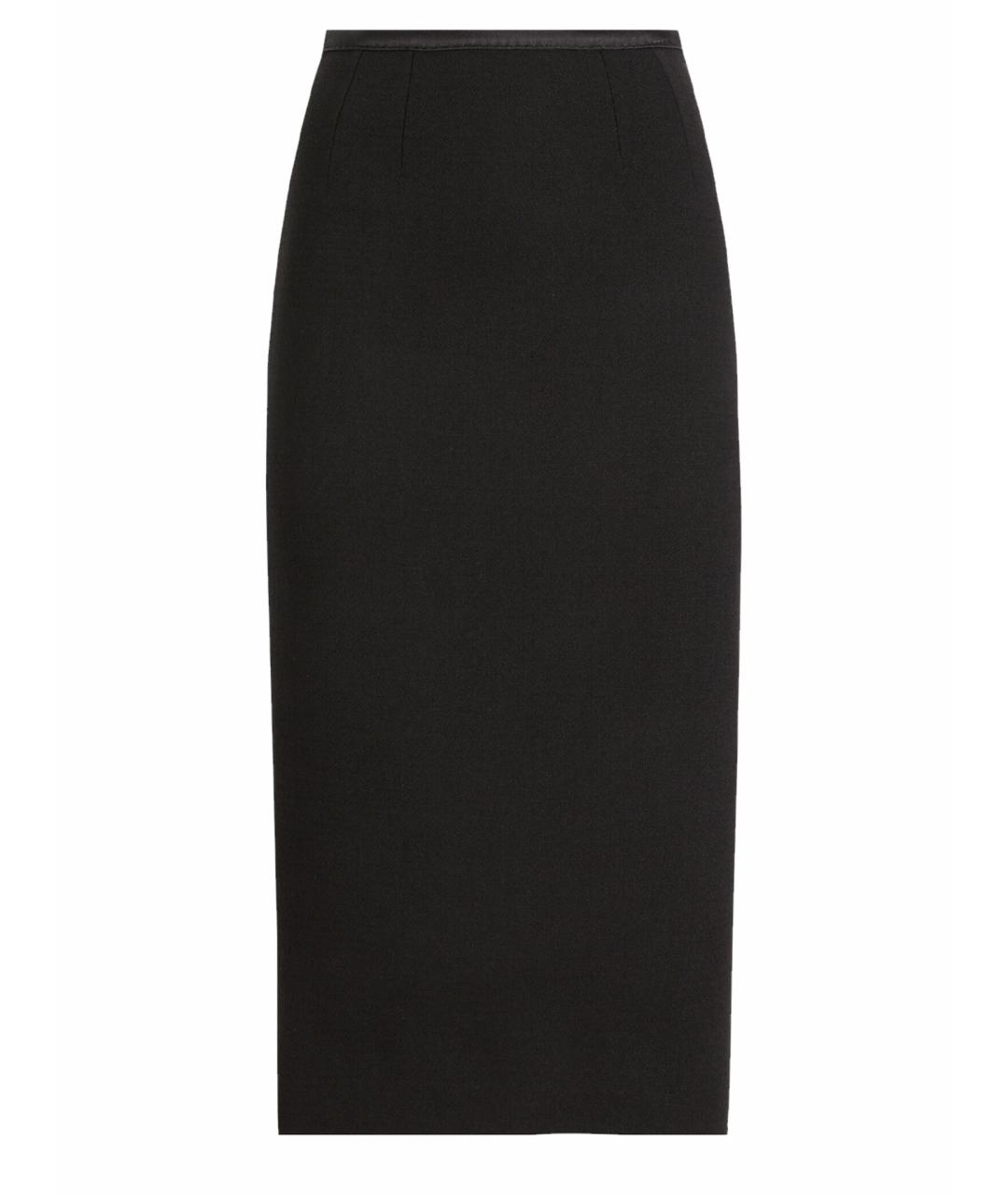 DOLCE&GABBANA Черная шерстяная юбка миди, фото 1