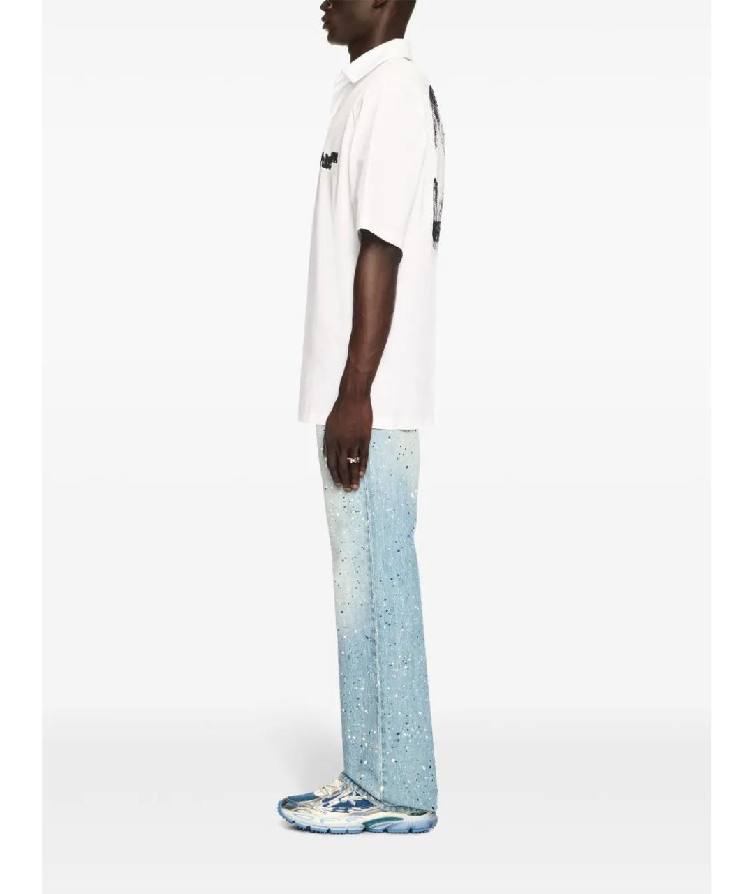 OFF-WHITE Белая хлопковая кэжуал рубашка, фото 3