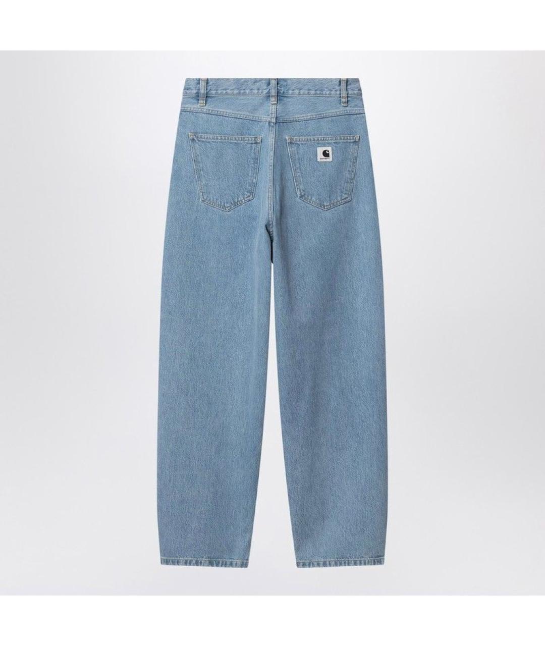 CARHARTT WIP Голубые хлопковые прямые джинсы, фото 2
