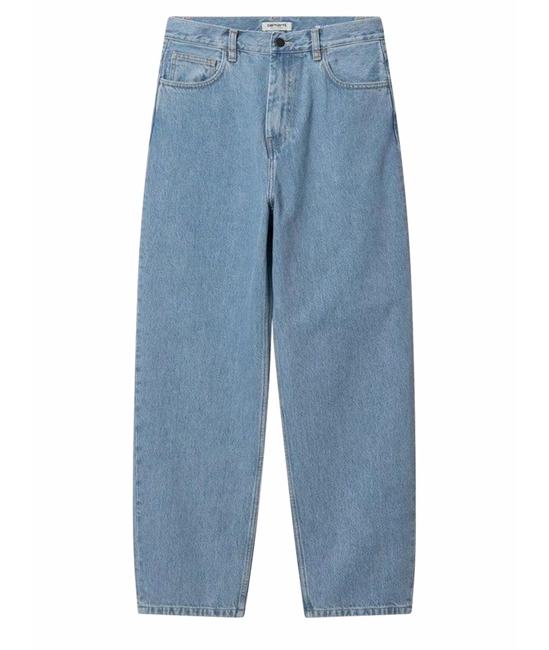 CARHARTT WIP Голубые хлопковые прямые джинсы, фото 1