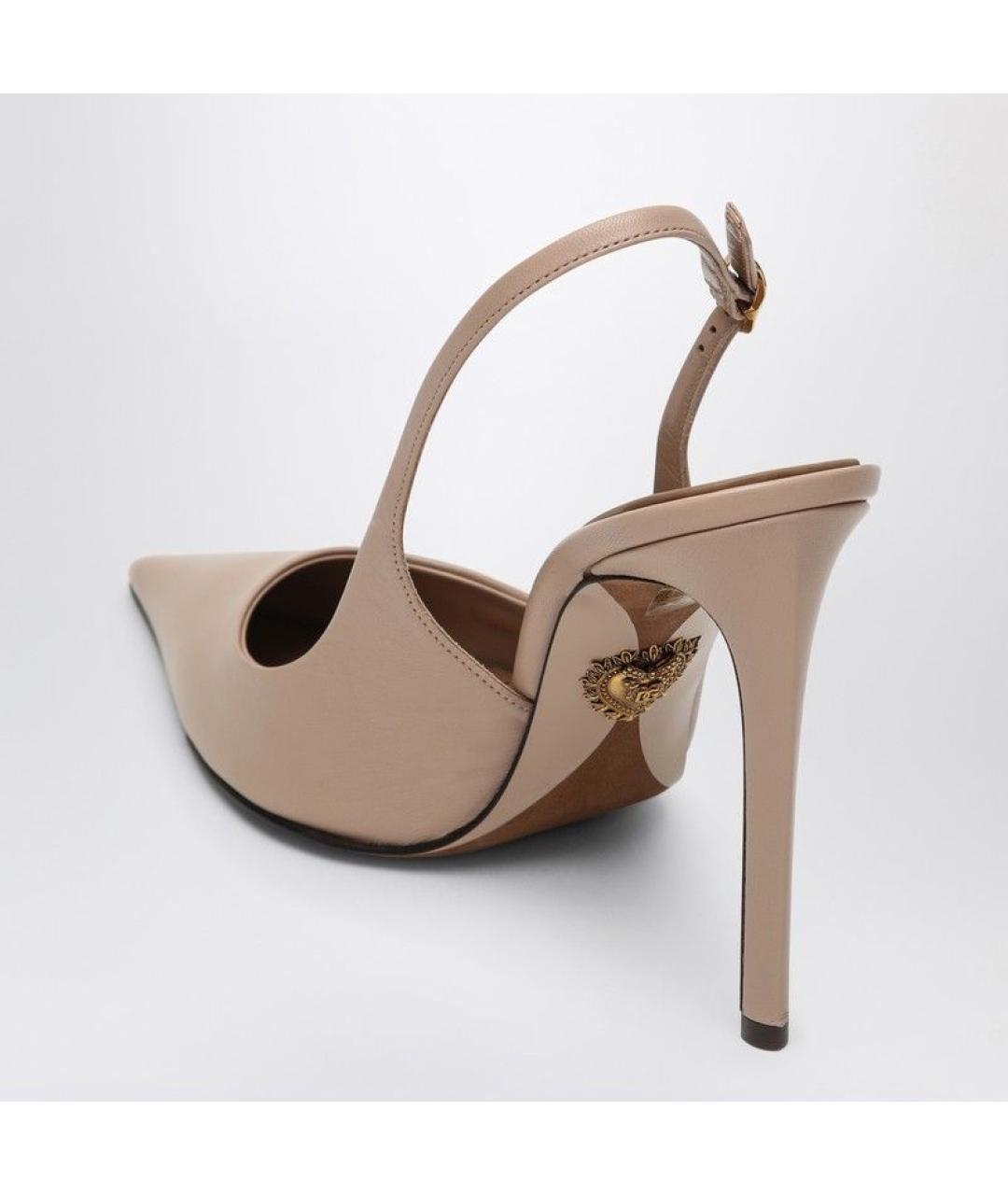 DOLCE&GABBANA Розовые кожаные туфли, фото 3