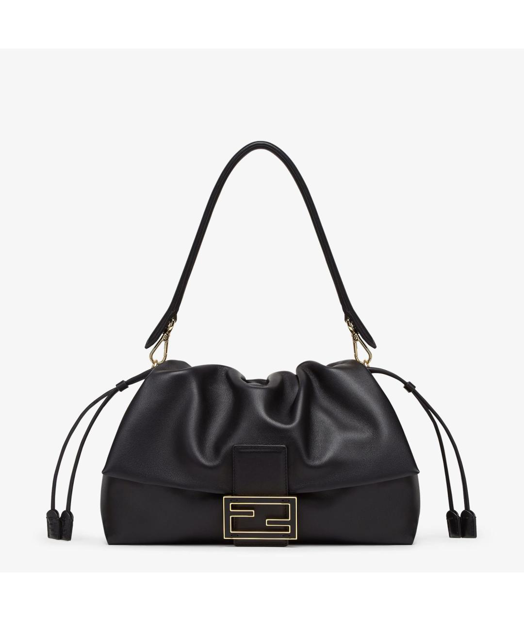 FENDI Черная кожаная сумка через плечо, фото 5