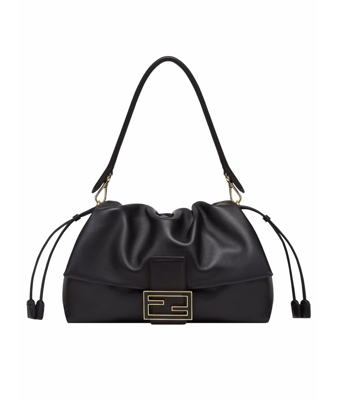 FENDI Черная кожаная сумка через плечо, фото 1