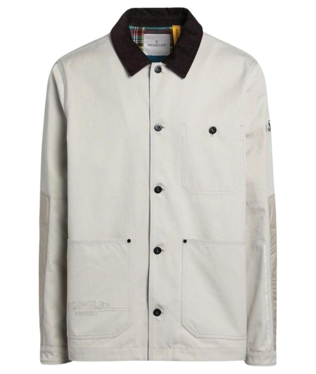 MONCLER Бежевая полиэстеровая куртка, фото 1