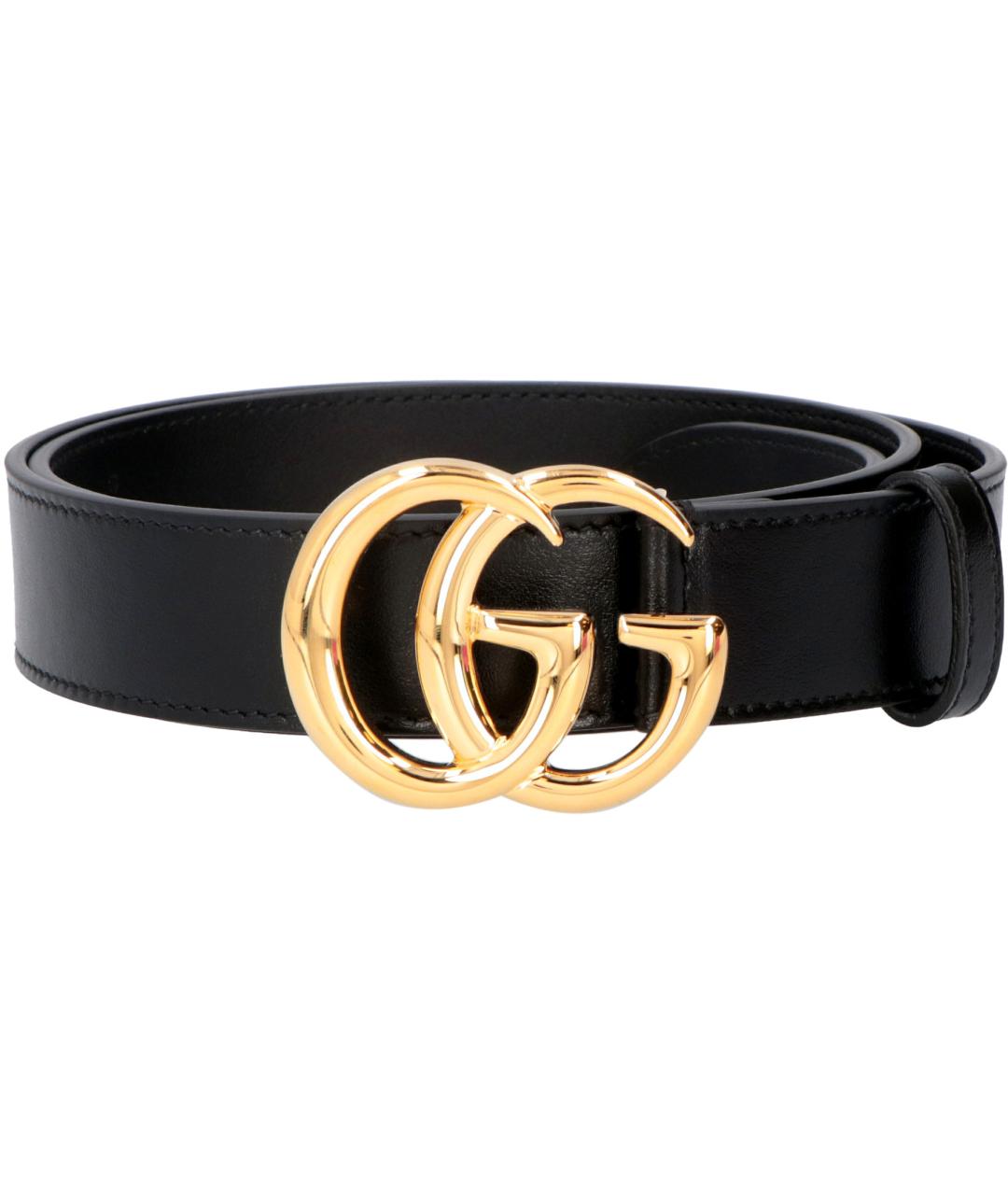 GUCCI Черный кожаный ремень, фото 2