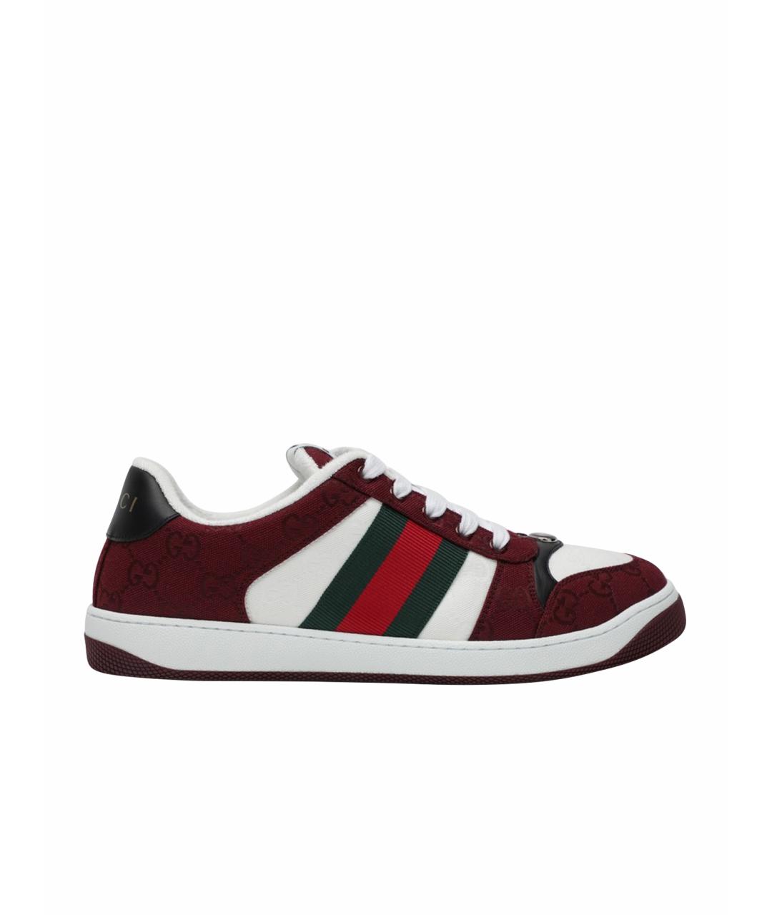 GUCCI Красные низкие кроссовки / кеды, фото 1