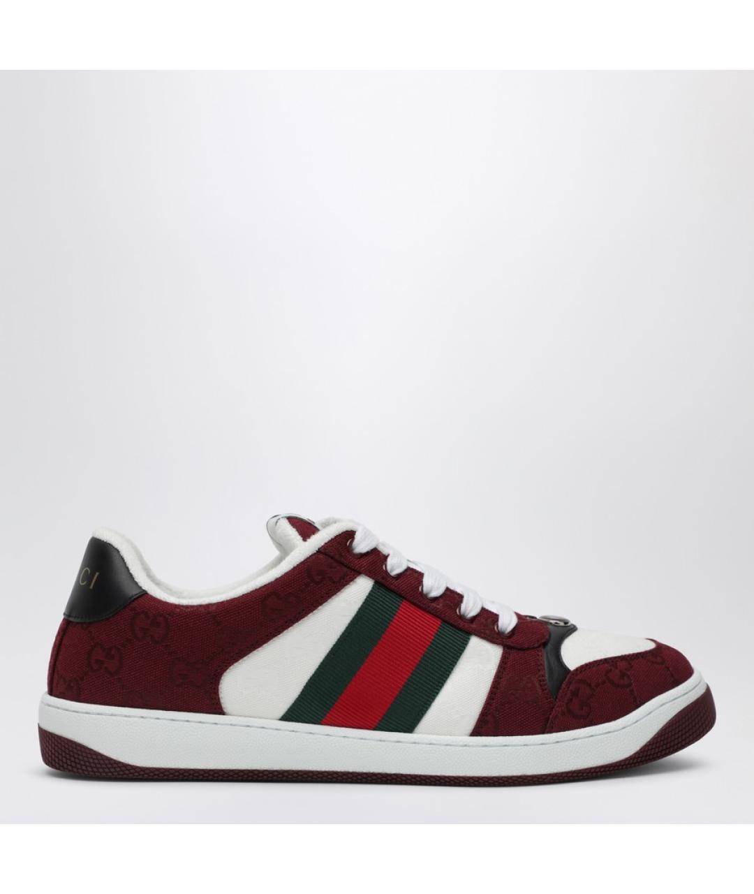 GUCCI Красные низкие кроссовки / кеды, фото 4