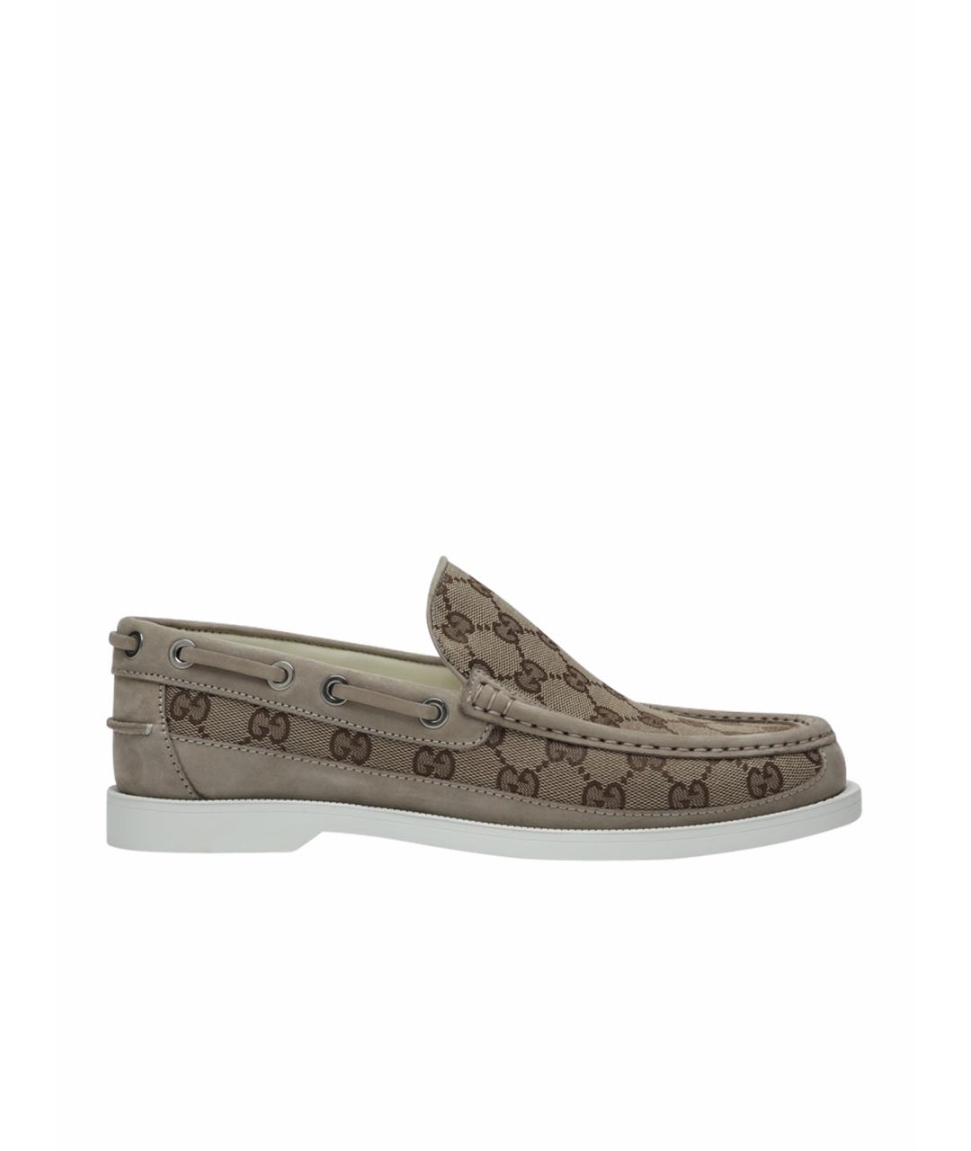 GUCCI Бежевые лоферы, фото 1