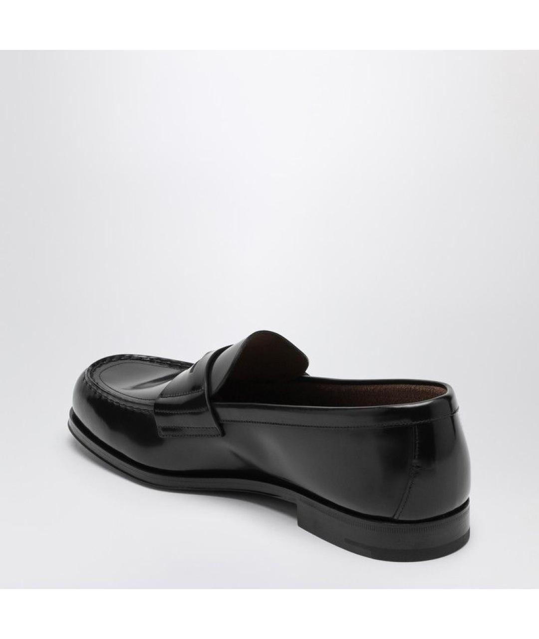 PRADA Черные кожаные лоферы, фото 3
