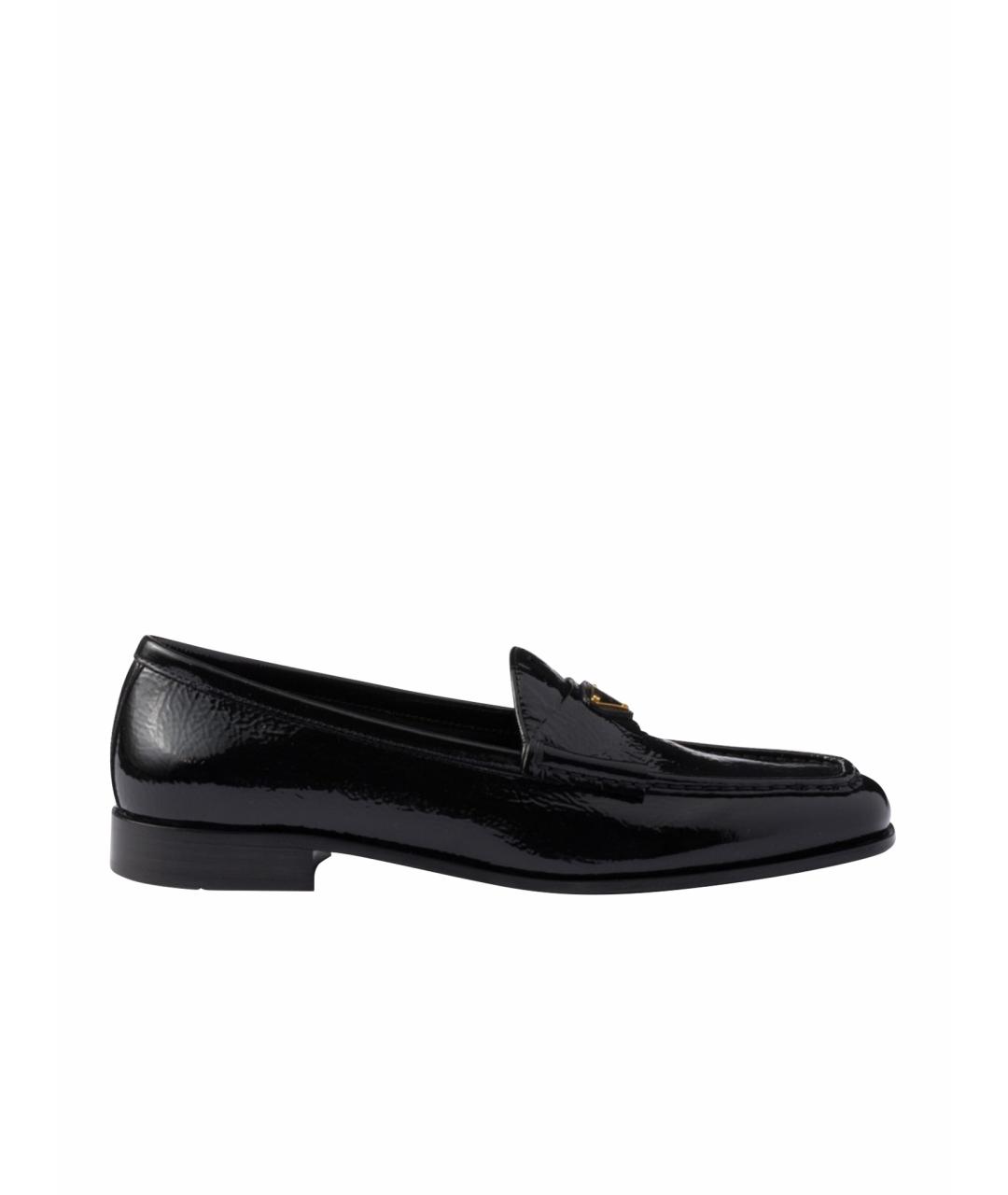 PRADA Черные кожаные лоферы, фото 1
