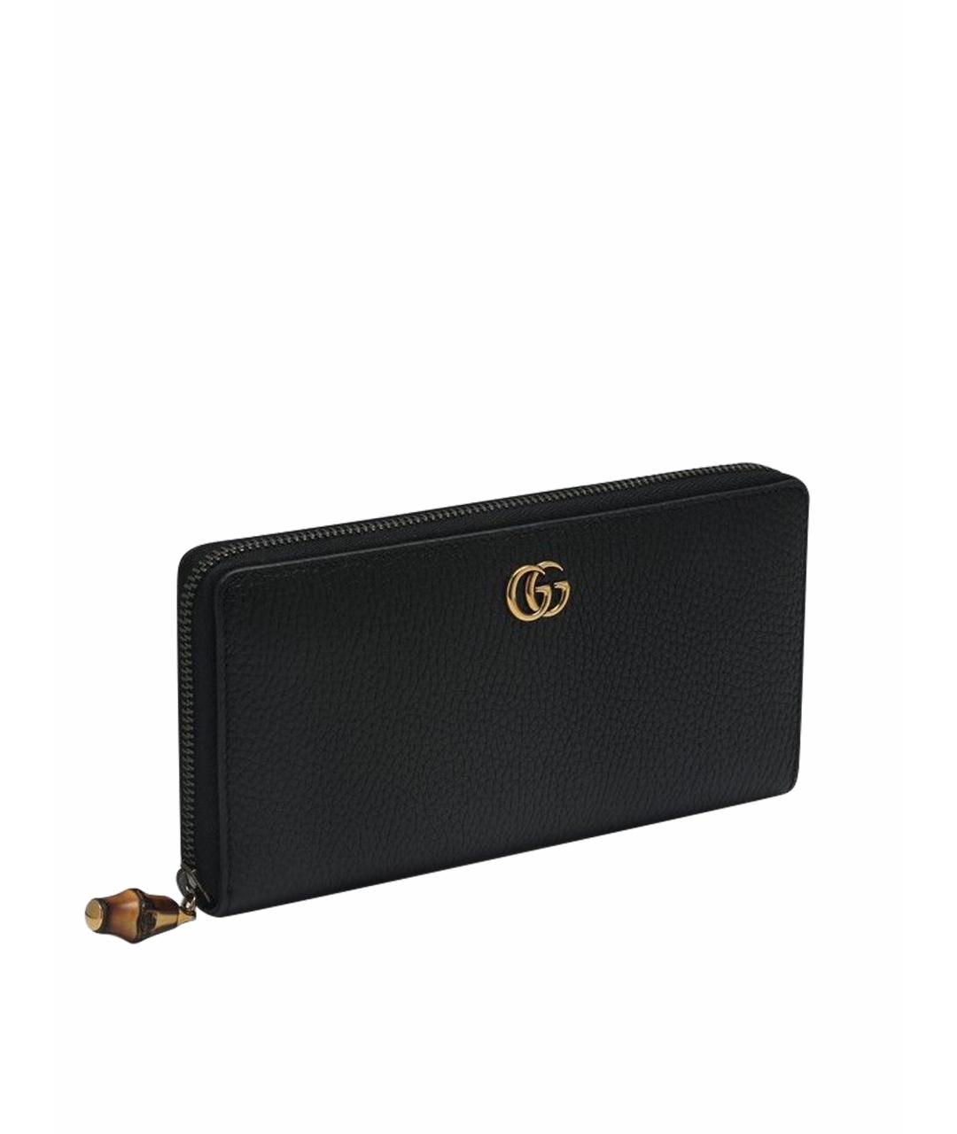 GUCCI Черный кожаный кошелек, фото 1