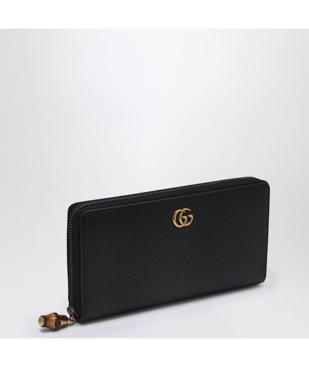 GUCCI Черный кожаный кошелек, фото 3