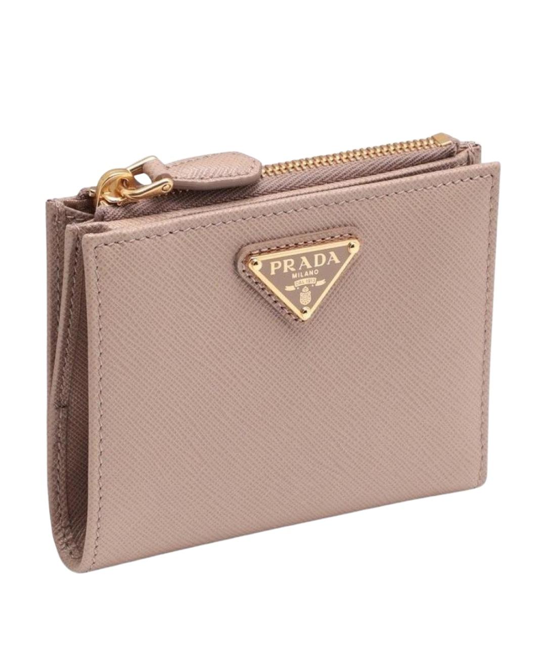PRADA Розовый кожаный кошелек, фото 1