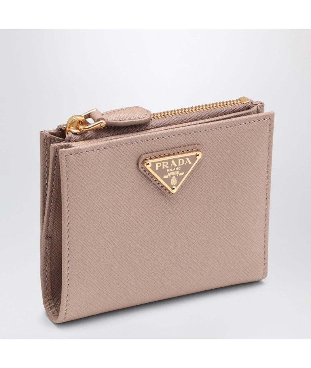 PRADA Розовый кожаный кошелек, фото 3