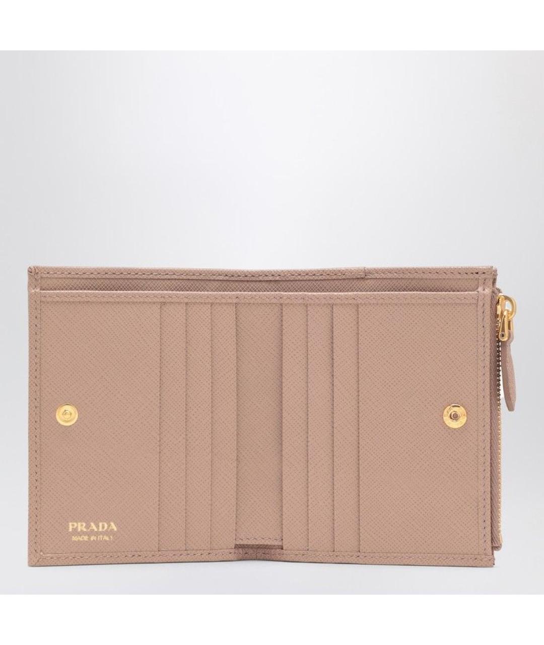 PRADA Розовый кожаный кошелек, фото 2