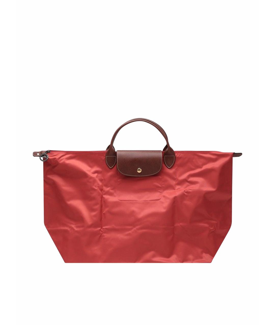 LONGCHAMP Красная синтетическая дорожная/спортивная сумка, фото 1