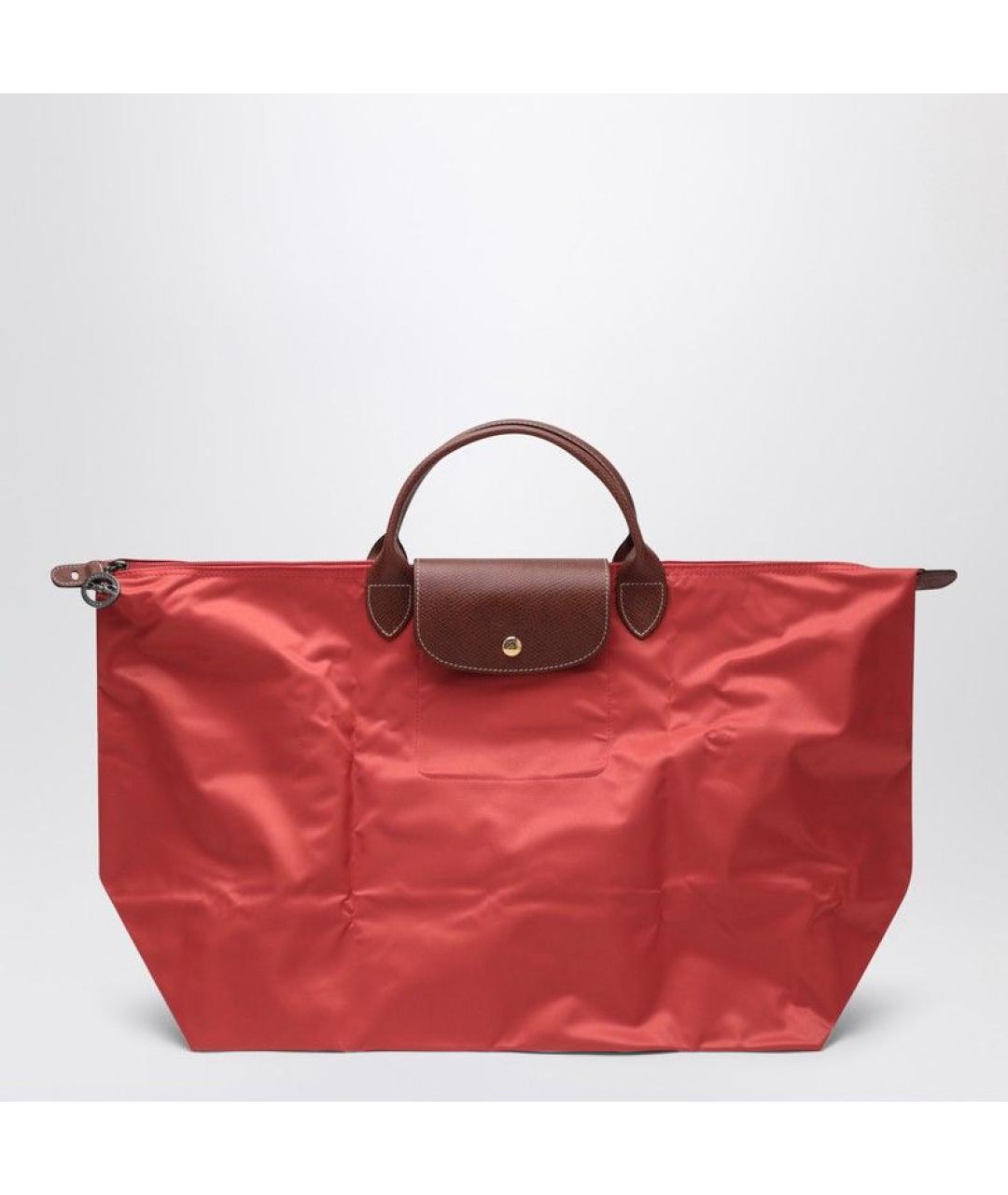 LONGCHAMP Красная синтетическая дорожная/спортивная сумка, фото 3