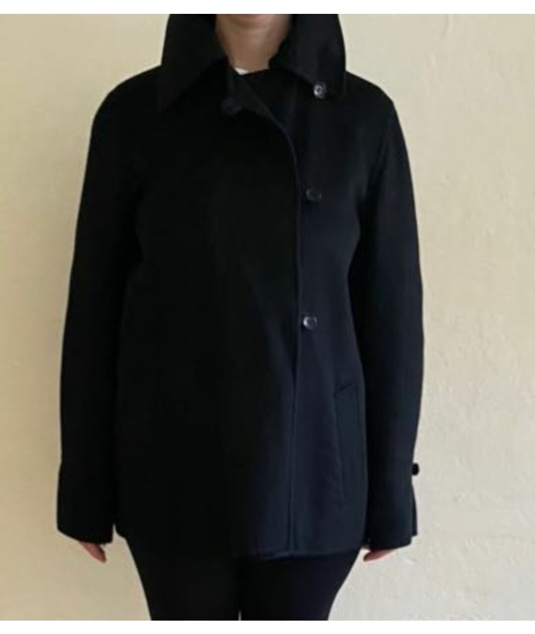 GIORGIO ARMANI Черное кашемировое пальто, фото 5