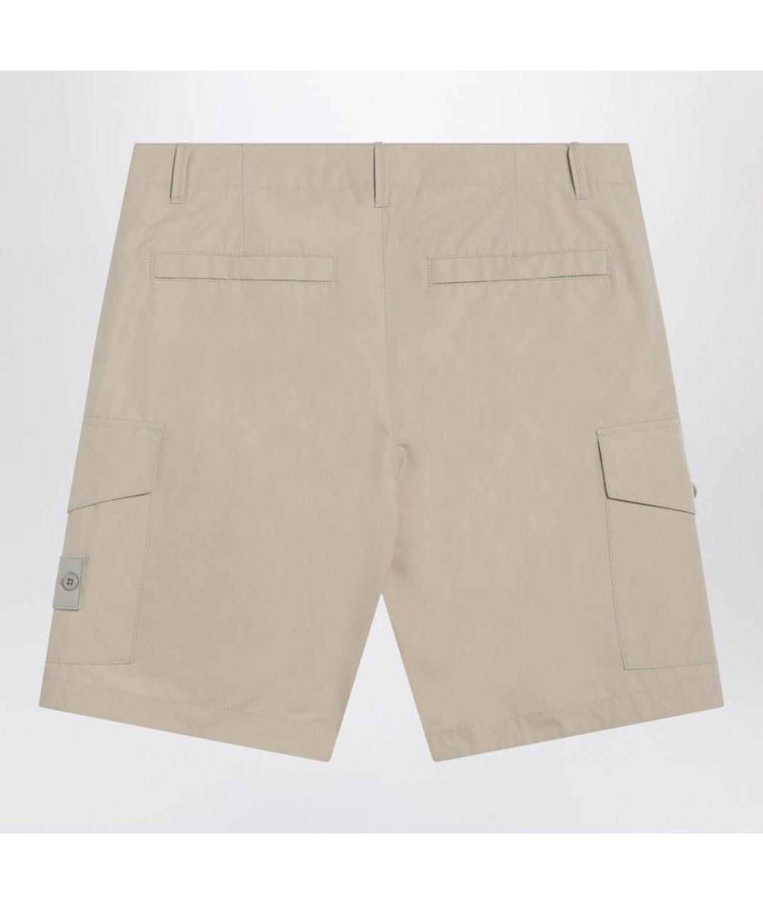 STONE ISLAND Бежевые хлопковые шорты, фото 2