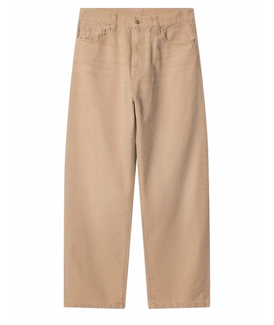 CARHARTT WIP Бежевые хлопковые повседневные брюки, фото 1