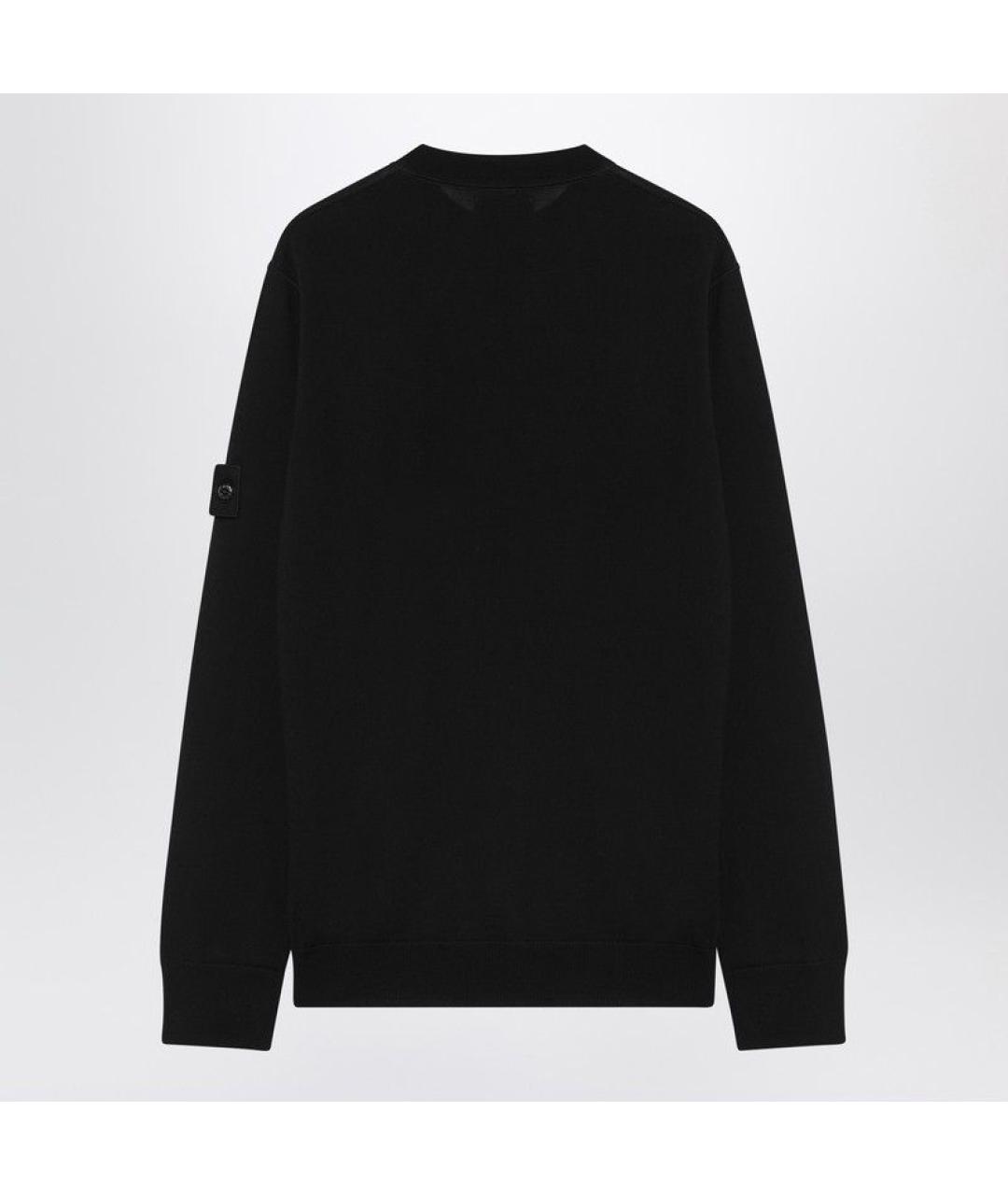STONE ISLAND Черный шерстяной джемпер / свитер, фото 2