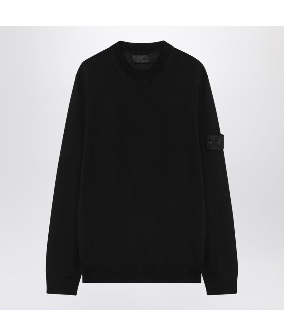 STONE ISLAND Черный шерстяной джемпер / свитер, фото 3