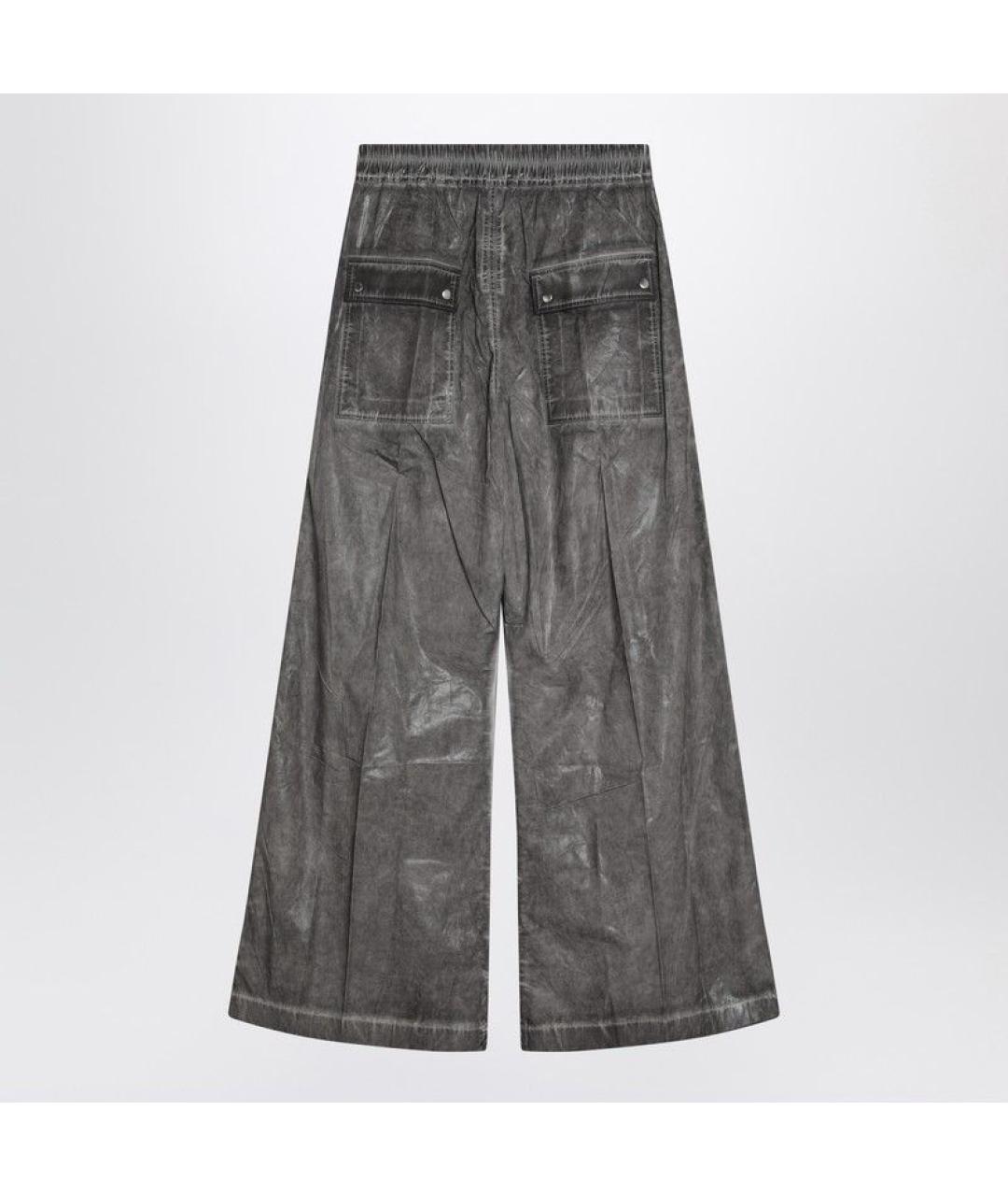 RICK OWENS DRKSHDW Антрацитовые хлопковые повседневные брюки, фото 2