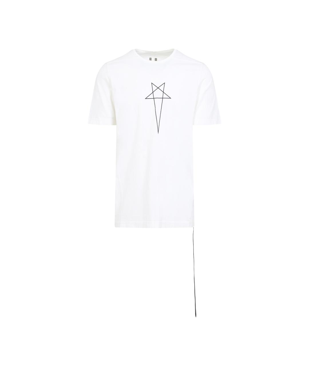 RICK OWENS DRKSHDW Белая хлопковая футболка, фото 1