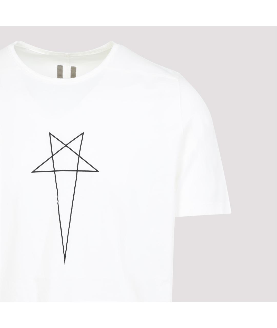 RICK OWENS DRKSHDW Белая хлопковая футболка, фото 4