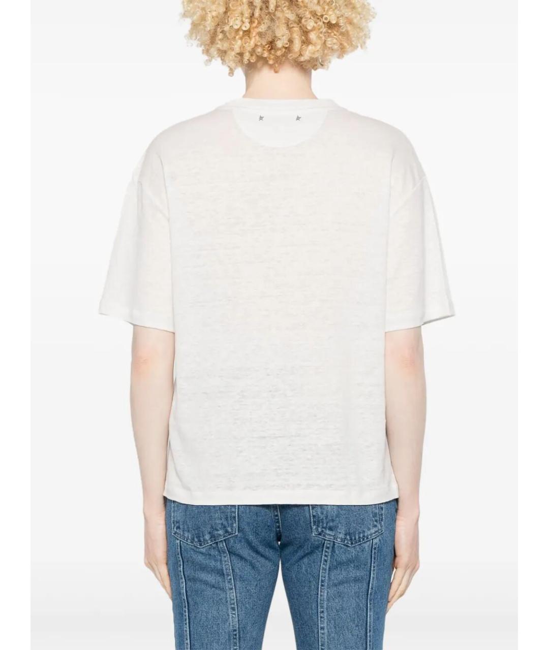 GOLDEN GOOSE DELUXE BRAND Белая хлопковая футболка, фото 5