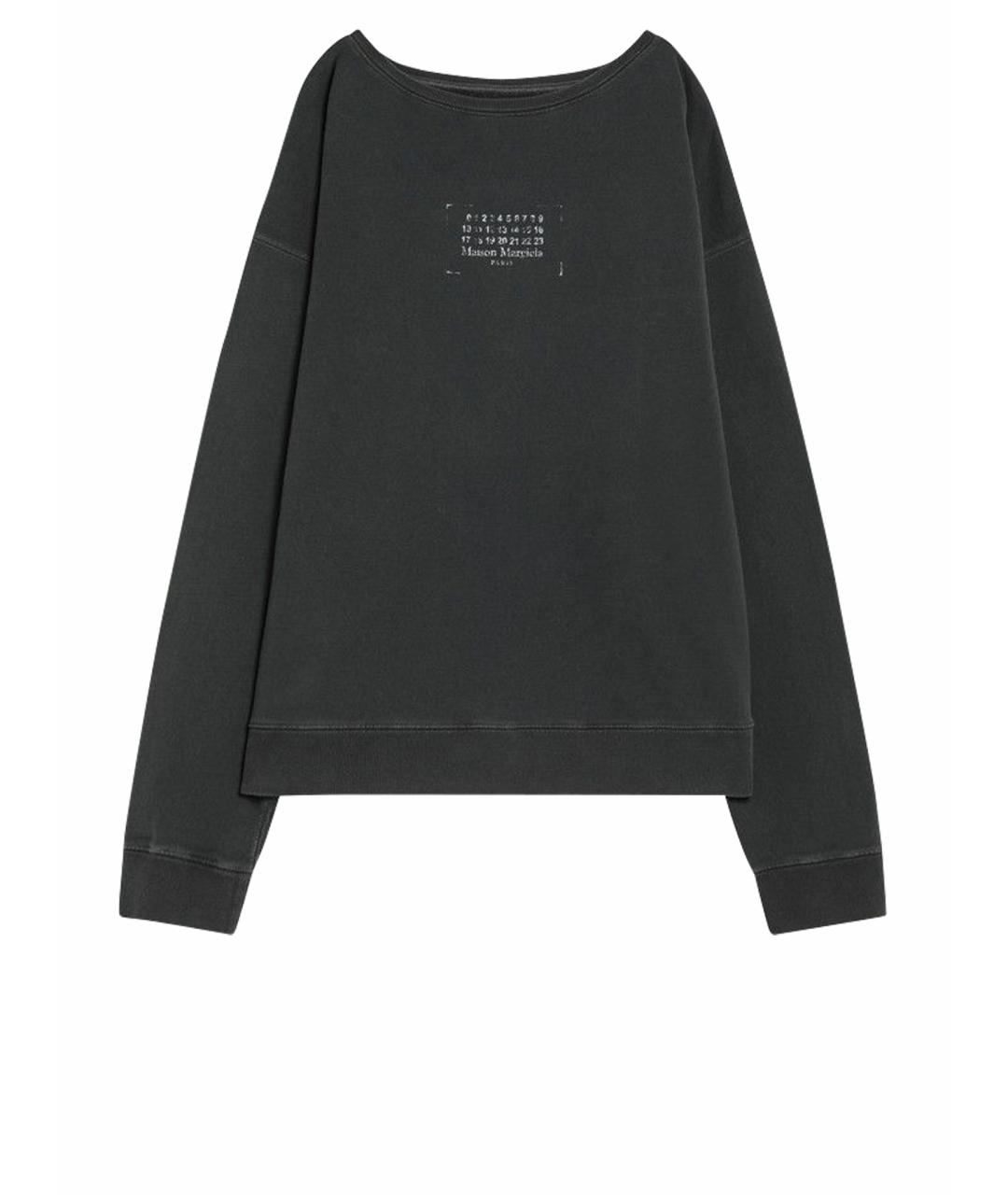 MAISON MARGIELA Антрацитовый хлопковый джемпер / свитер, фото 1