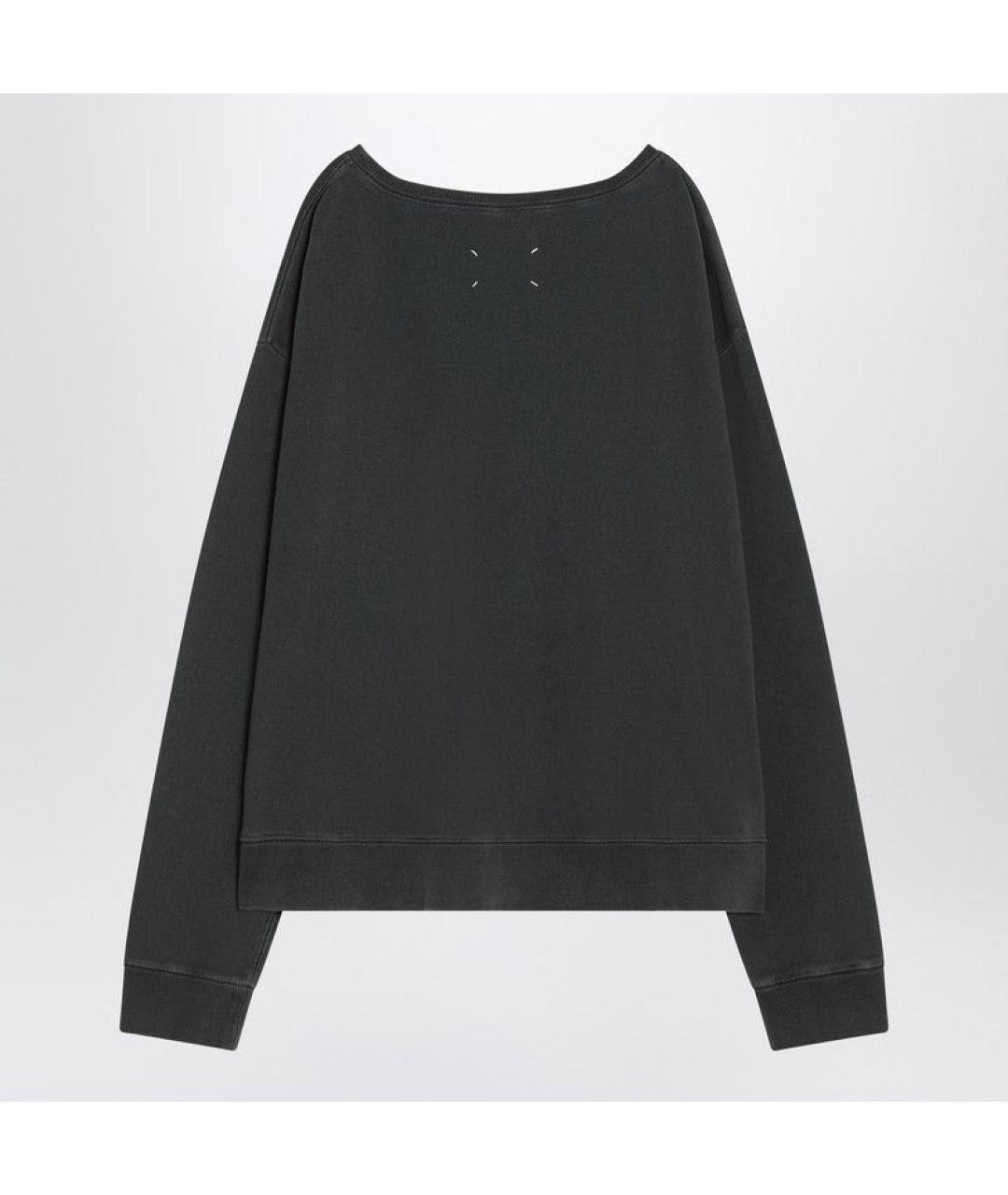 MAISON MARGIELA Антрацитовый хлопковый джемпер / свитер, фото 2