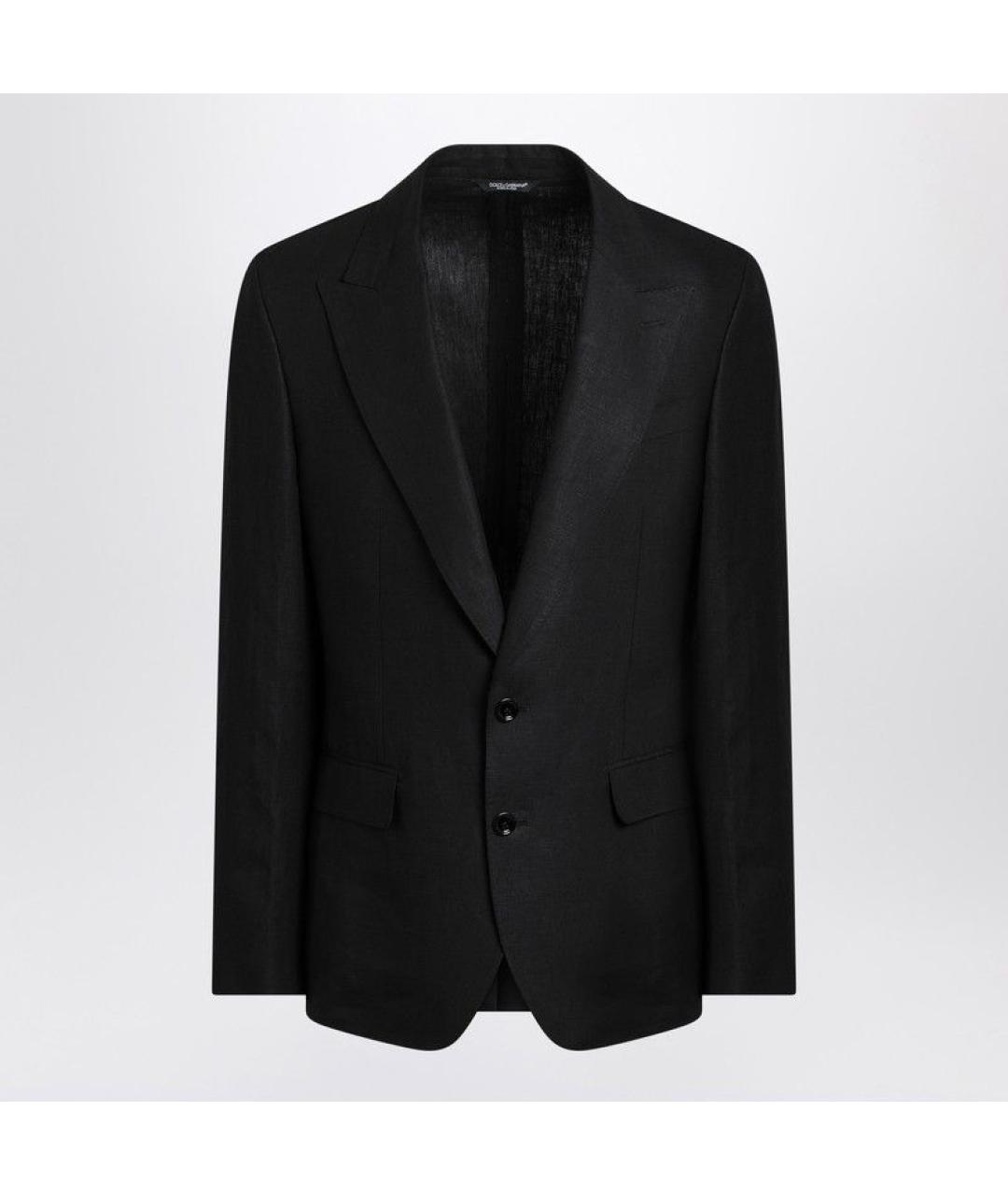 DOLCE&GABBANA Черная льняная куртка, фото 3