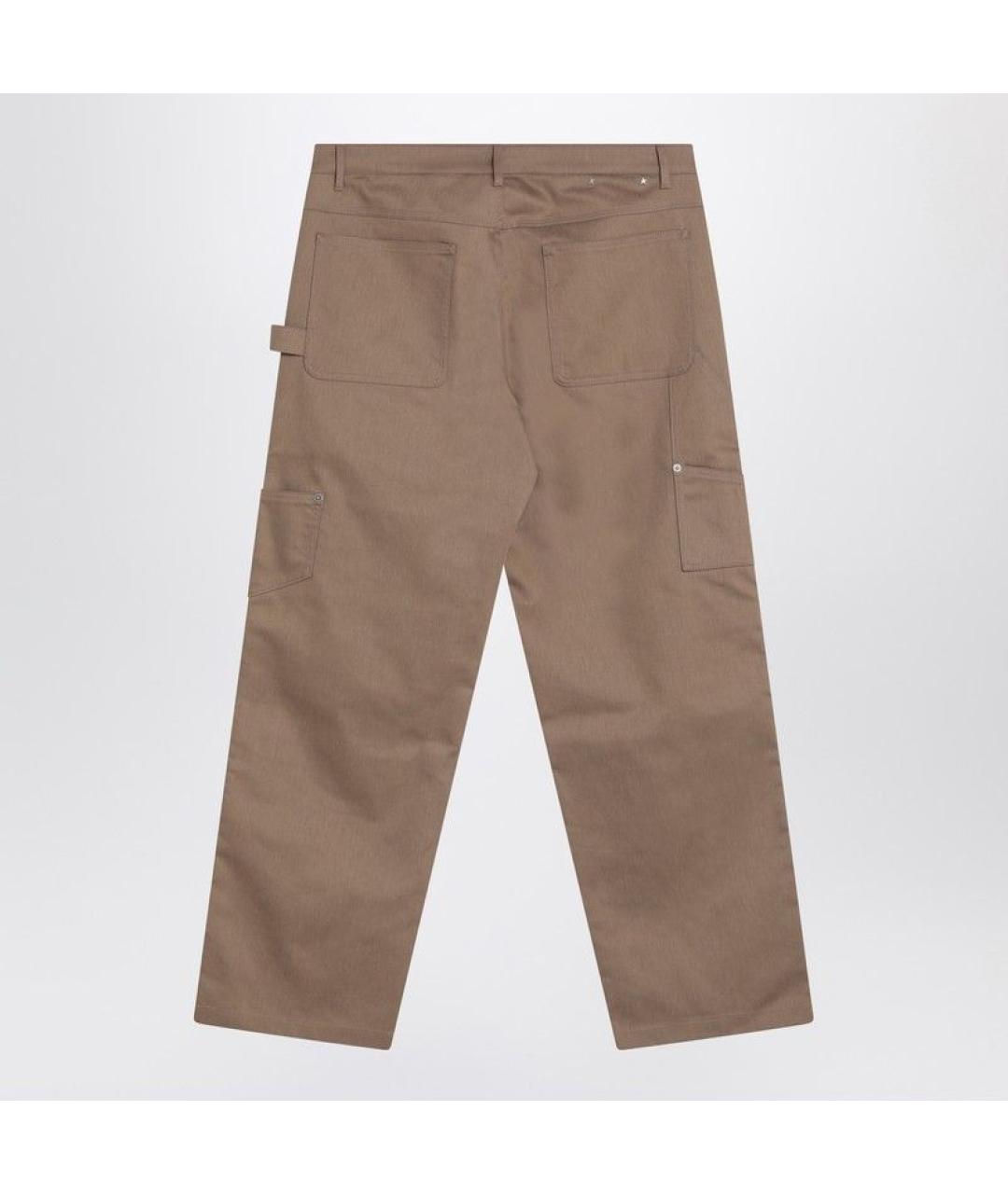 GOLDEN GOOSE DELUXE BRAND Бежевые хлопковые прямые джинсы, фото 2