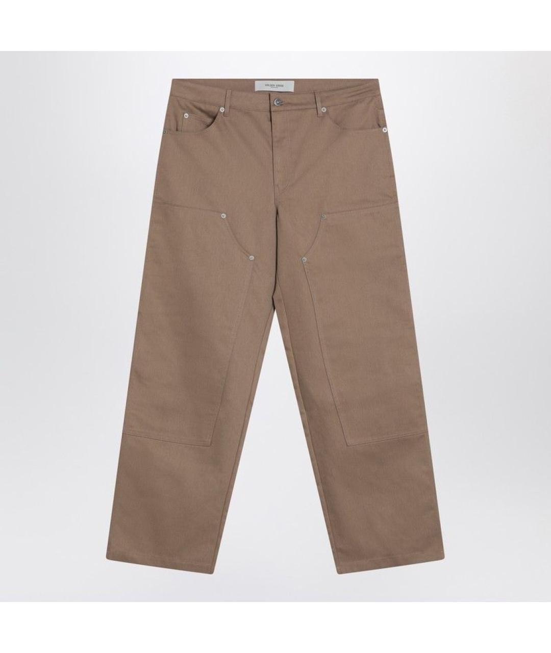 GOLDEN GOOSE DELUXE BRAND Бежевые хлопковые прямые джинсы, фото 3