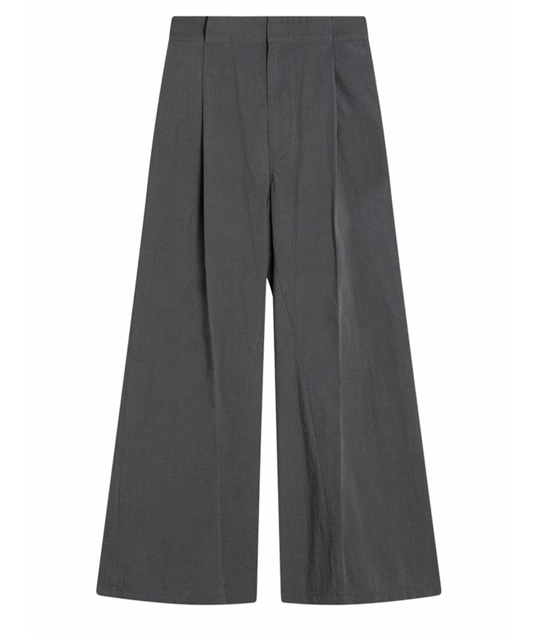 MAISON MARGIELA Антрацитовые хлопковые прямые брюки, фото 1