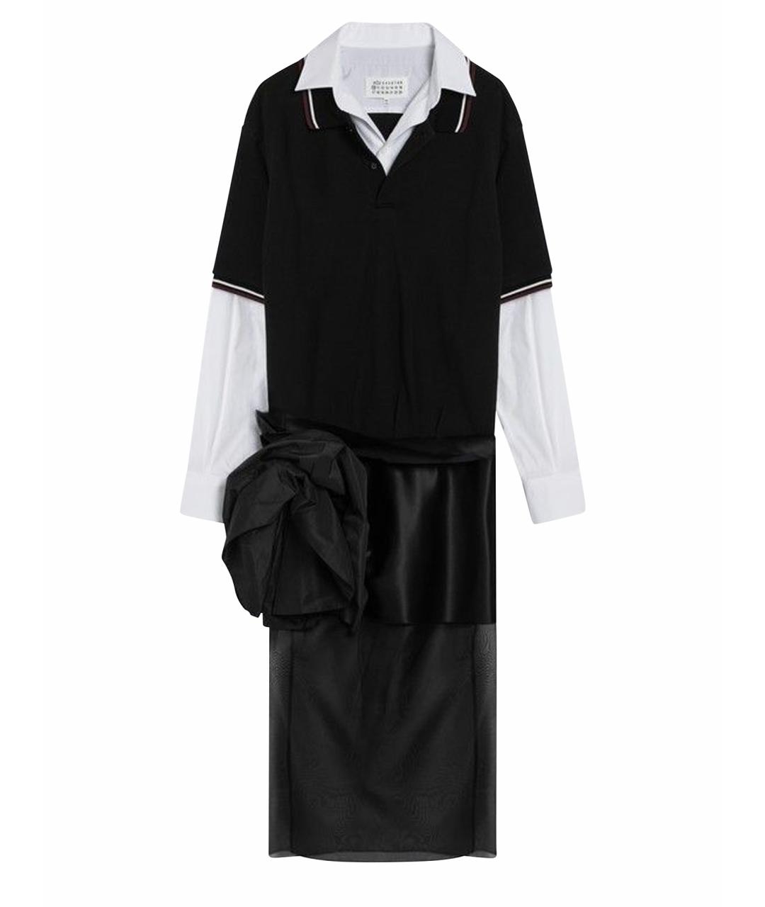 MAISON MARGIELA Черное полиэстеровое повседневное платье, фото 1