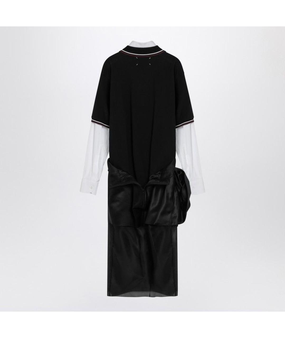 MAISON MARGIELA Черное полиэстеровое повседневное платье, фото 2