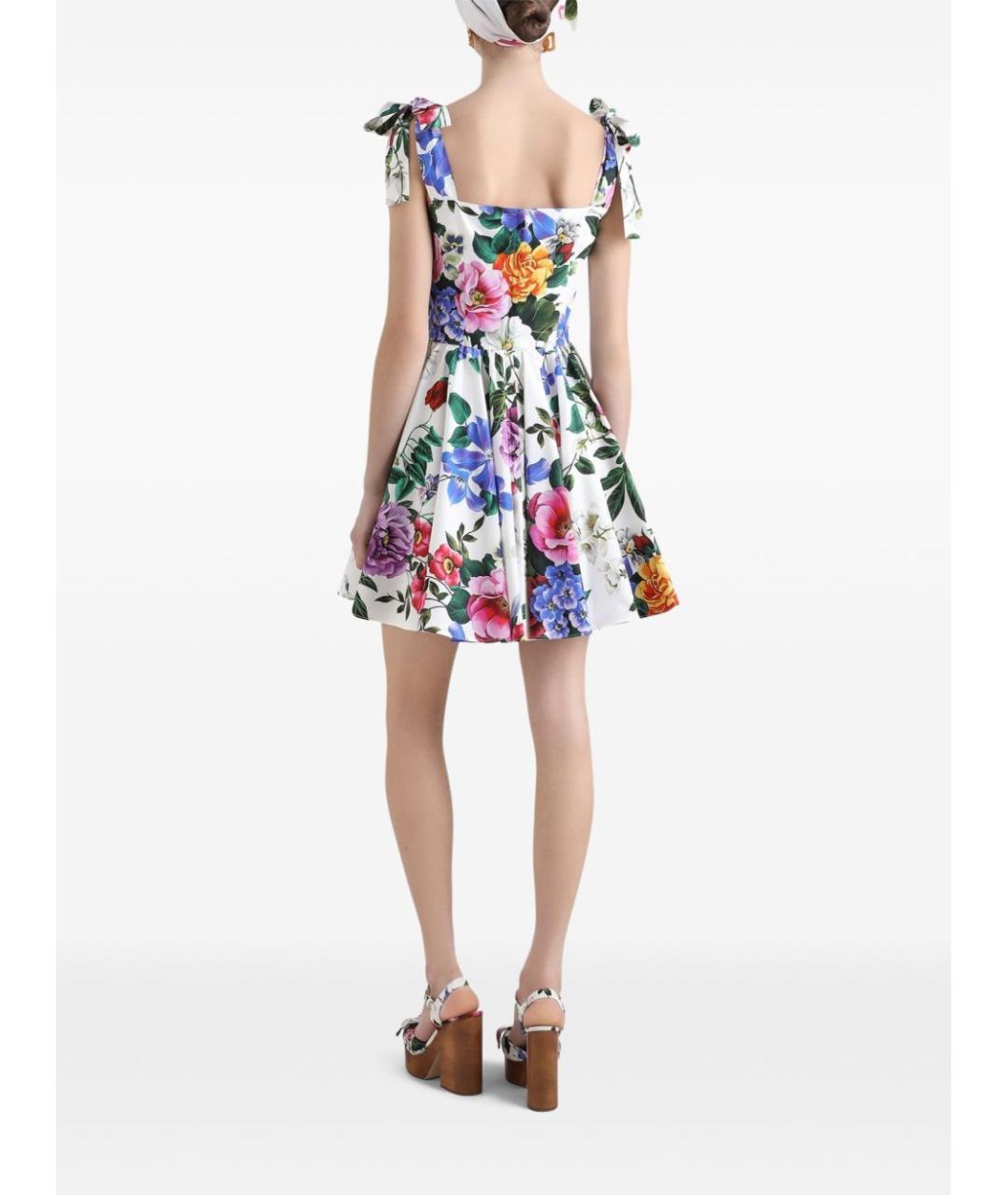 DOLCE&GABBANA Мульти хлопковое повседневное платье, фото 2