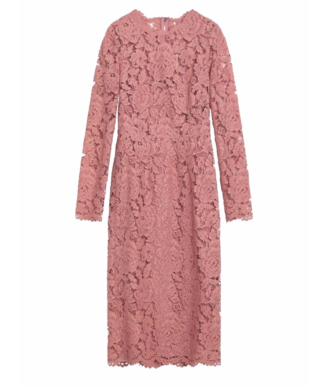 DOLCE&GABBANA Розовое хлопковое повседневное платье, фото 1