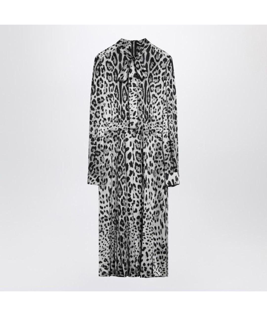 DOLCE&GABBANA Мульти шелковое повседневное платье, фото 3