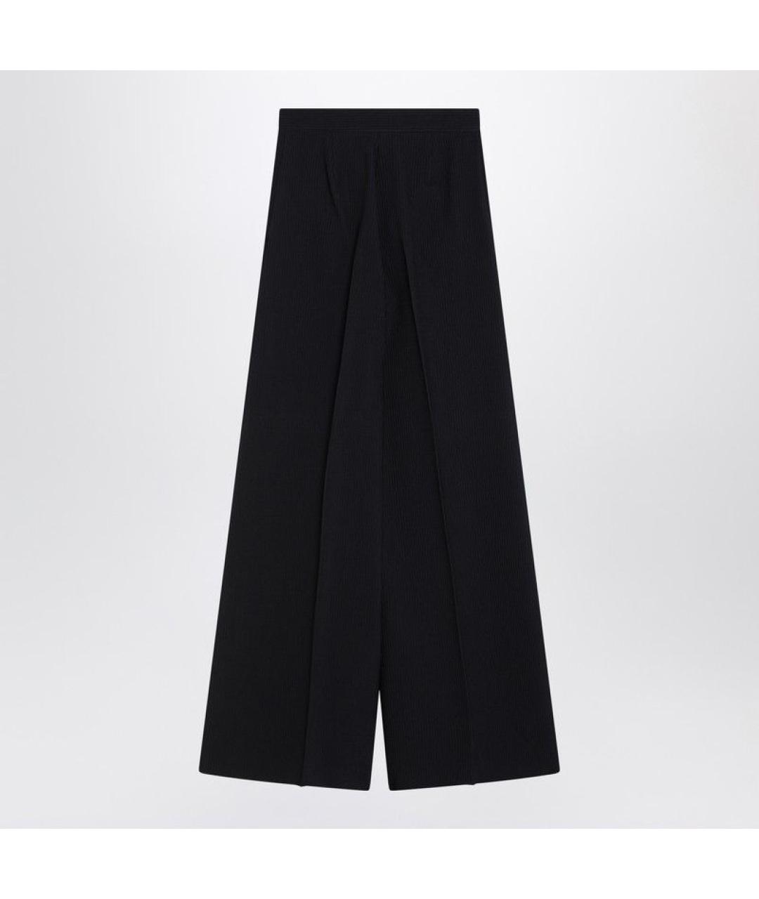 MAX MARA Темно-синие шерстяные брюки широкие, фото 2
