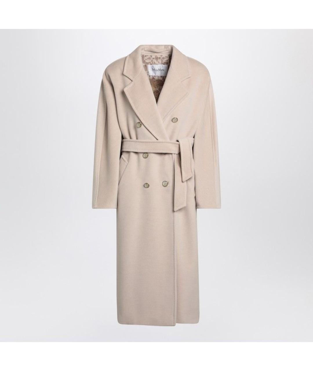 MAX MARA Бежевое шерстяное пальто, фото 3