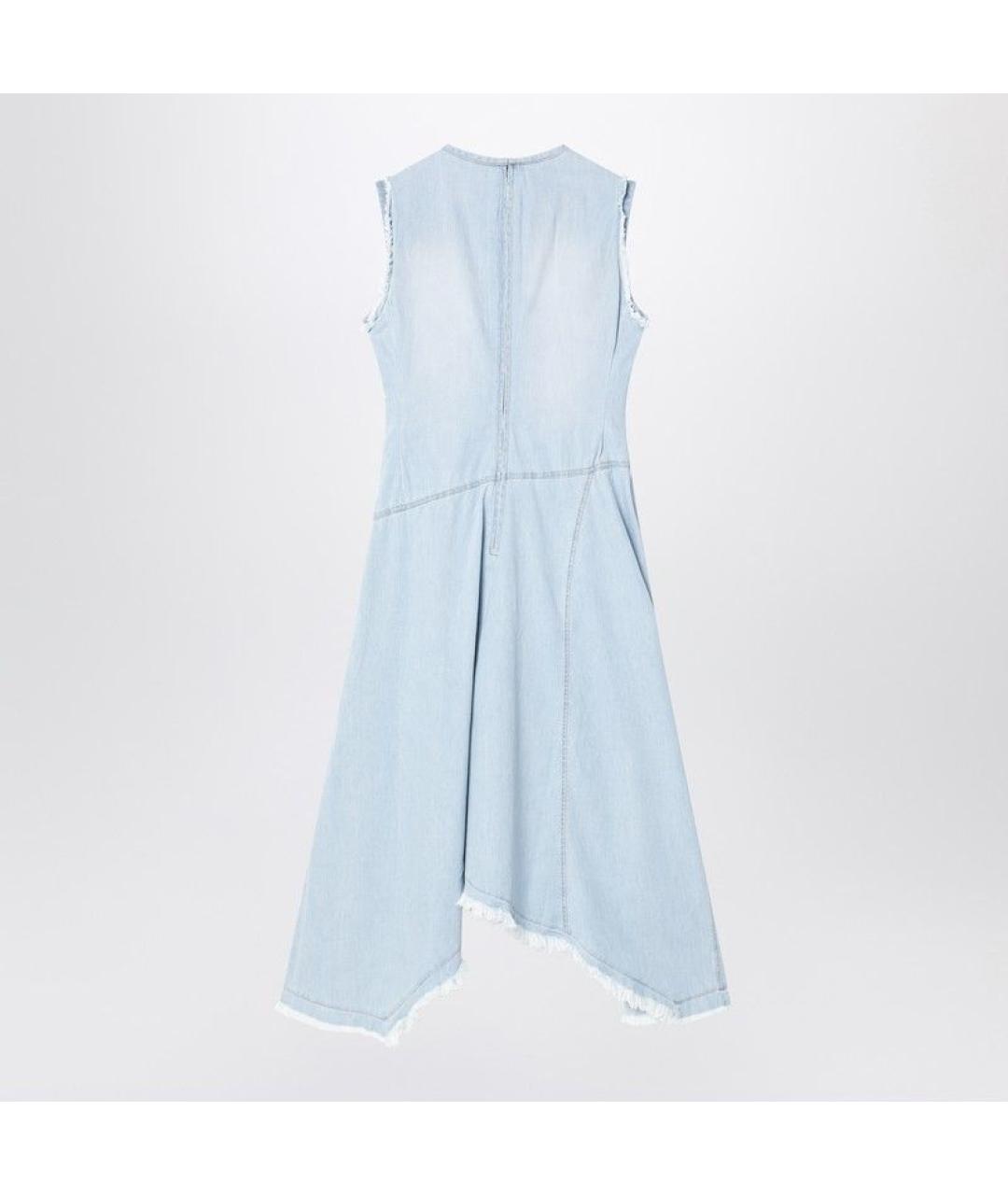 ACNE STUDIOS Голубое хлопковое повседневное платье, фото 2