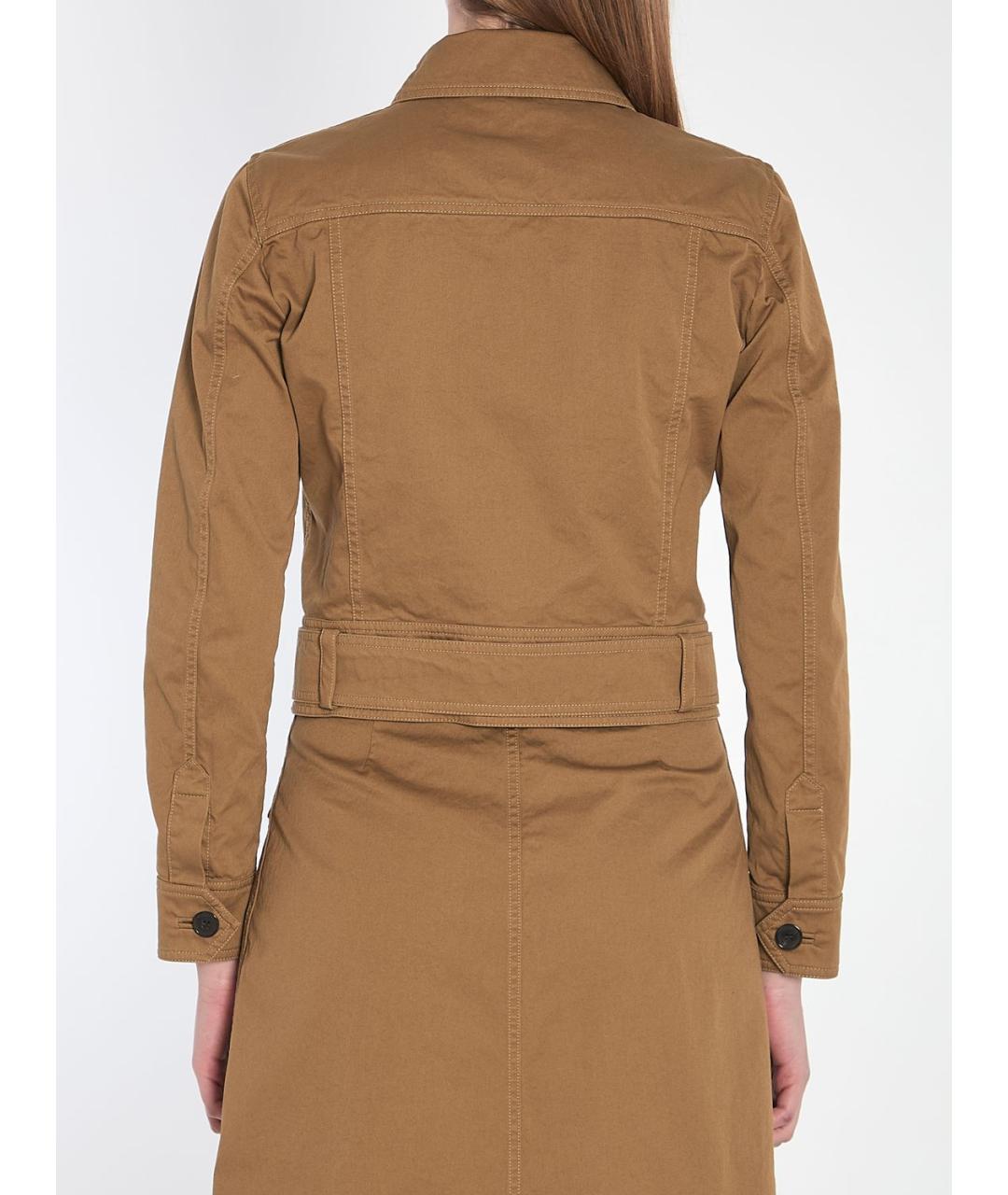 SAINT LAURENT Коричневая хлопковая куртка, фото 5