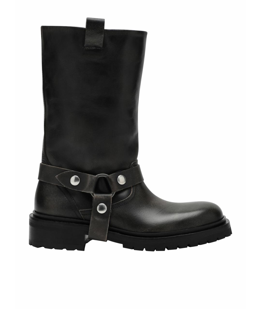 GOLDEN GOOSE DELUXE BRAND Черные кожаные сапоги, фото 1