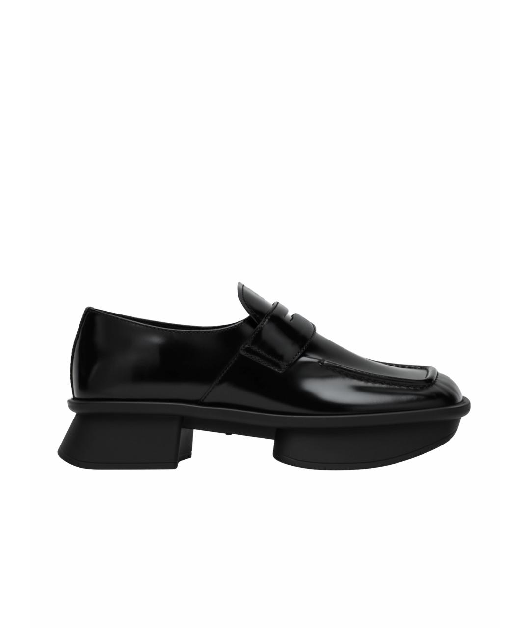 PRADA Черные кожаные лоферы, фото 1