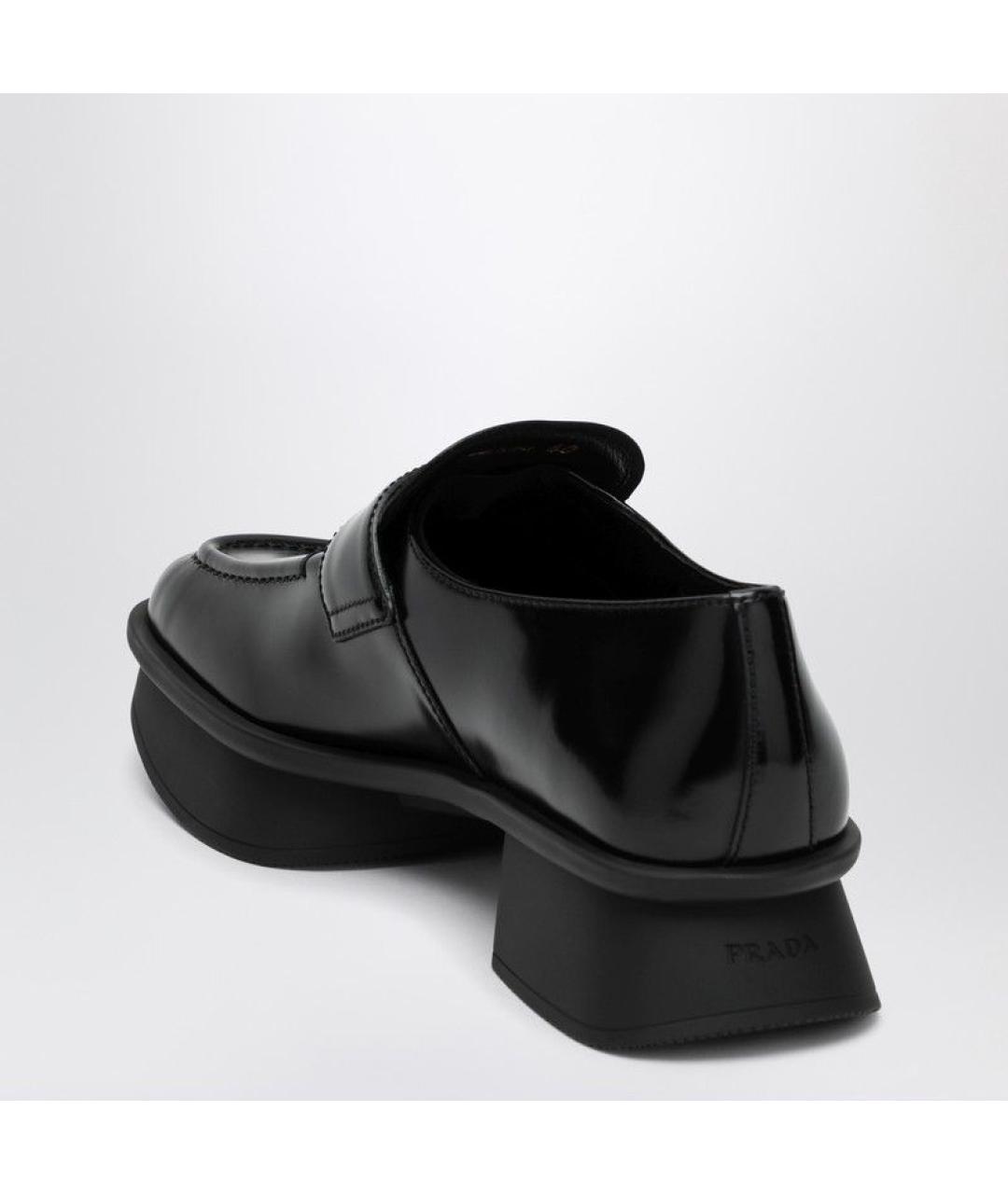 PRADA Черные кожаные лоферы, фото 3